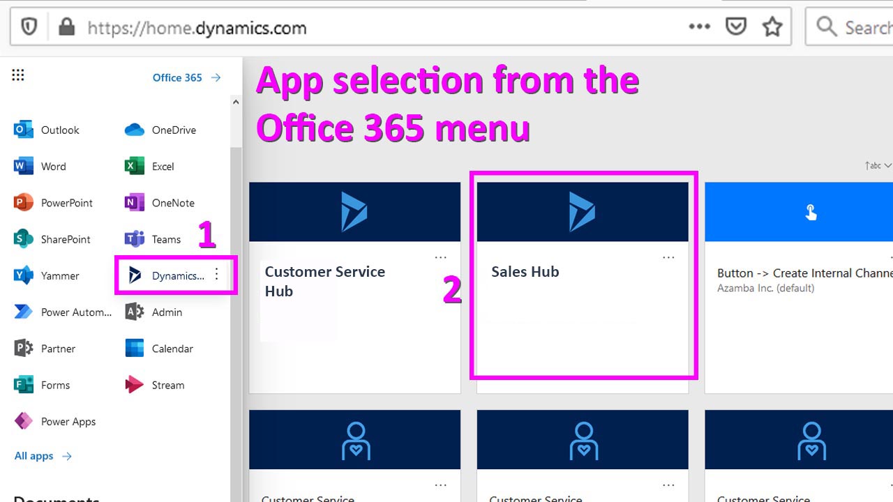 2 Dynamics is Discontinuing the Old Web Apps - app selection2