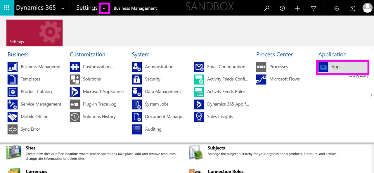 Dynamics is Discontinuing the Old Web Apps - check step 2